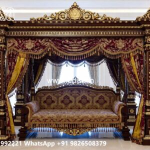 Luxury Wood Carving Swing Design with Decorative Chains No-10285