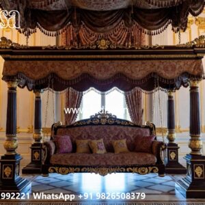 Elegant Wood Carving Swing Design with Royal Craftsmanship No-10288