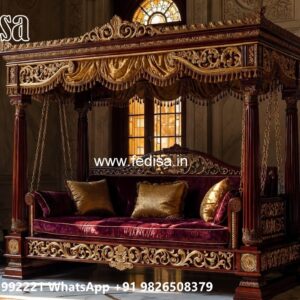 Premium Wood Carving Swing Design for Spacious Halls No-10293