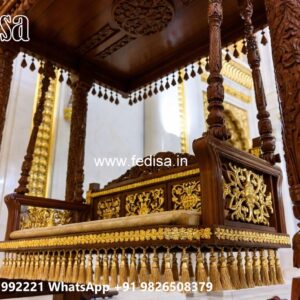 Wood Carving Swing Design with Intricate Wooden Patterns No-10301