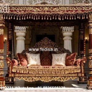 Artistic Wood Carving Swing Design with Antique Appeal No-10332