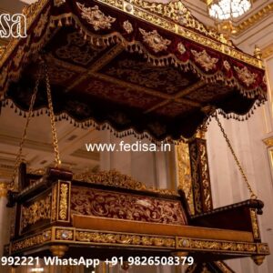 Royal Wood Carving Swing Design with Palace Inspired Carving No-10347