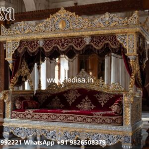 Luxury Wood Carving Swing Design for Sophisticated Home Interiors No-10350