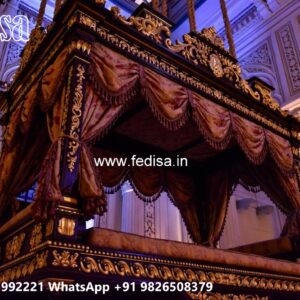 Wooden Swing Design with Royal Palace Inspired Look No-10390