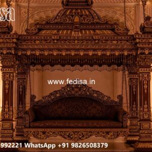 Elegant Wooden Swing Design for Luxury Drawing Rooms No-10413
