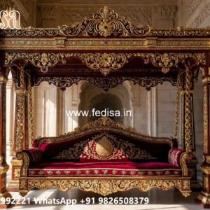 Elegant Royal Swing Design with Handcrafted Wooden Carving No-10652