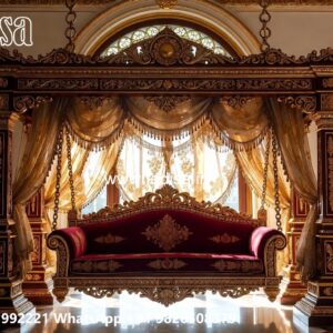 Wooden Royal Swing Design with Decorative Backrest No-10692