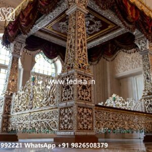Artistic Wood Carving Swing Design with Floral Patterns No-10705