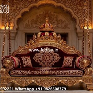 Handcrafted Wood Carving Swing Design for Grand Interiors No-10734