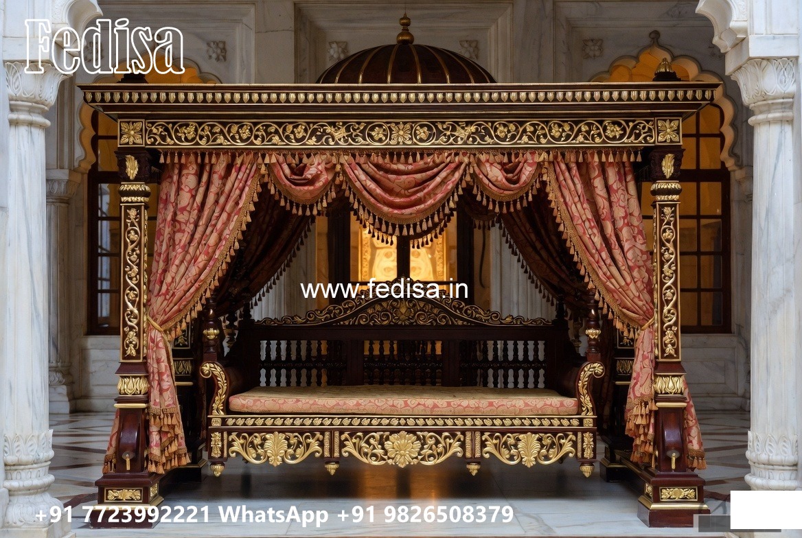 Elegant Wood Carving Swing Design with Royal Craftsmanship No-10738