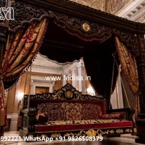 Stylish Wood Carving Swing Design for Modern Interiors No-10759