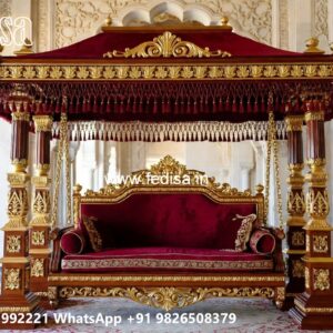 Premium Wood Carving Swing Design with Wooden Elegance No-10781