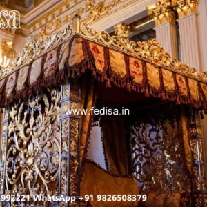 Wooden Jhula Wood Carving Swing Design for Indian Interiors No-11157