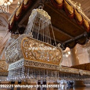 Luxury Wood Carving Swing Design with Brass Chain Style No-11165