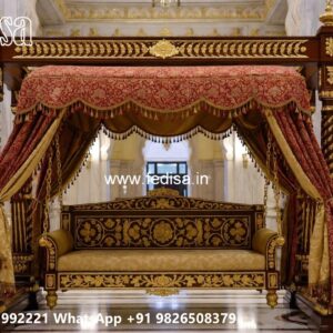 Vintage Wood Carving Swing Design with Decorative Beauty No-11196