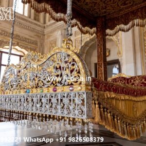 Wood Carving Swing Design with Elegant Decorative Finish No-11198