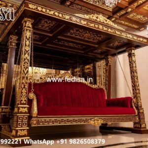 Beautiful Wood Carving Swing Design for Indoor Hall Areas No-11228