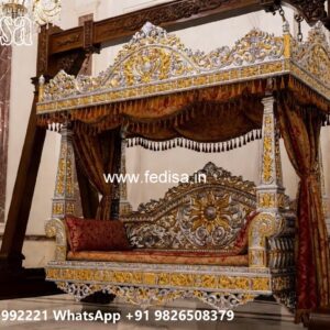 Luxury Wood Carving Swing Design with Rich Craftsmanship No-11241