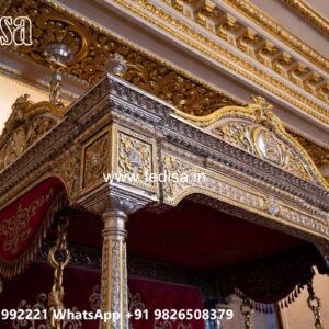 Wooden Swing Design with Artistic Floral Engraving No-11308