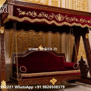 Elegant Royal Swing Design with Handcrafted Wooden Carving No-11552