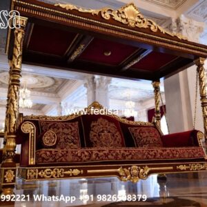 Handcrafted Royal Swing Design with Floral Carving Details No-11560