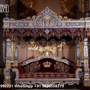 Royal Wood Carving Swing Design with Antique Finish No-11608