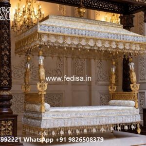 Wood Carving Swing Design with Decorative Wooden Artwork No-11614