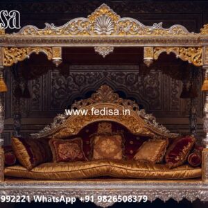 Luxury Wooden Swing Design with Intricate Carving Work No-11623