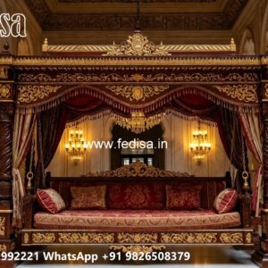 Indoor Wood Carving Swing Design with Premium Finish No-11627