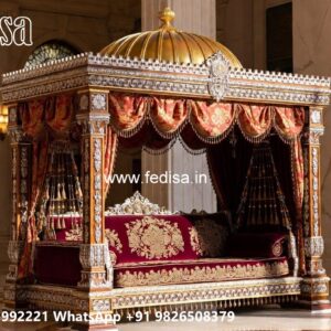 Handcrafted Wood Carving Swing Design for Grand Interiors No-11634