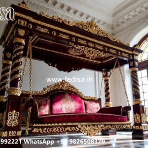 Vintage Wood Carving Swing Design with Decorative Beauty No-11646