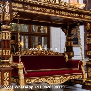 Luxury Wooden Swing Design for Spacious Hall Interiors No-11755