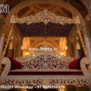 Wooden Swing Design with Classic Wooden Detailing No-11789
