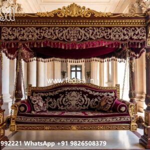 Handcrafted Royal Swing Design with Floral Carving Details No-12010