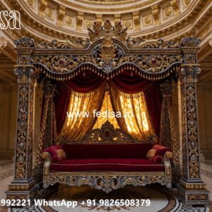 Stylish Wood Carving Swing Design for Premium Living Rooms No-12069