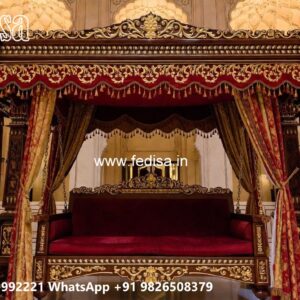 Luxury Wood Carving Swing Design with Decorative Chains No-12085