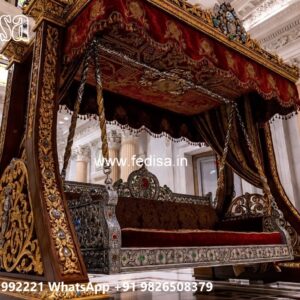 Elegant Wood Carving Swing Design with Royal Craftsmanship No-12088