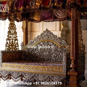 Wood Carving Swing Design with Rich Wooden Detailing No-12108