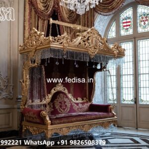 Wooden Swing Design with Vintage Traditional Craft Style No-12212