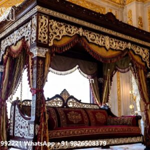 Wooden Swing Design with Handcrafted Royal Detailing No-12214