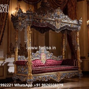 Royal Wood Carving Swing Design with Antique Finish No-8908