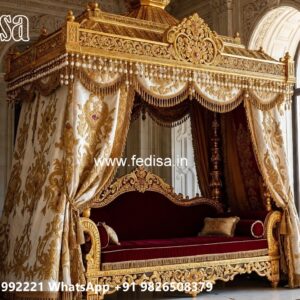 Luxury Wood Carving Swing Design with Elegant Backrest No-8957