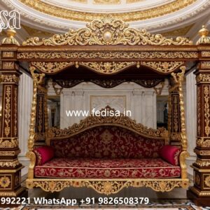 Handcrafted Wood Carving Swing Design for Elegant Hall Decor No-8961