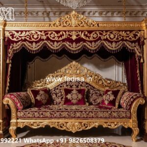 Royal Wood Carving Swing Design with Decorative Detailing No-8977