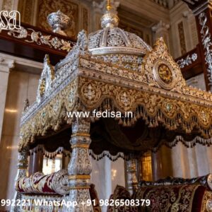 Indoor Wood Carving Swing Design with Artistic Charm No-8979