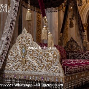 Handmade Wooden Swing Design with Royal Carving Style No-9004