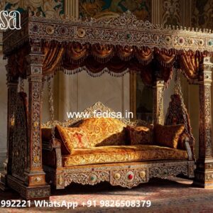 Wooden Swing Design with Artistic Wooden Patterns No-9083