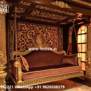 Wooden Swing Design with Beautiful Decorative Finish No-9087