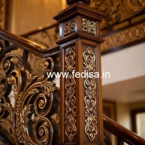 Brass Wood Railings for Contemporary Homes No-0033