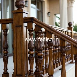Brass Wood Railings with Artistic Design No-0053